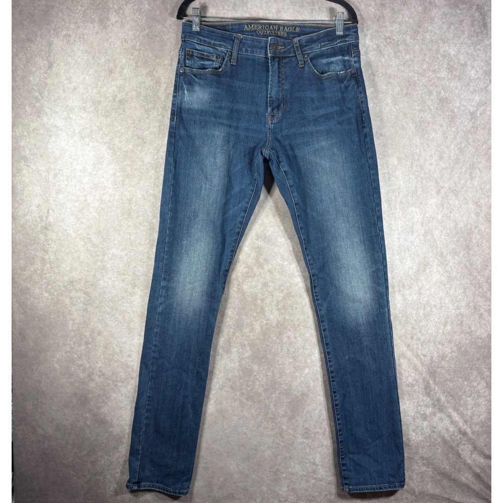 American Eagle Jeans Mens 32x36 Blue Slim 360 Extreme Flex Stretch Denim Casual